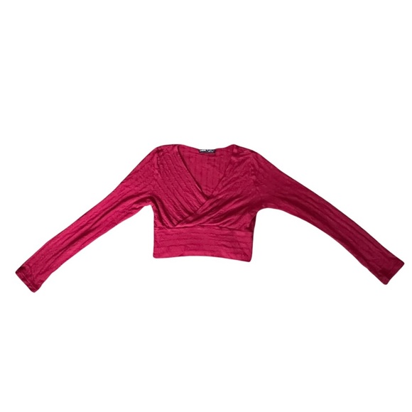 Red Cropped Sweater - Size L - Picture 2 of 4